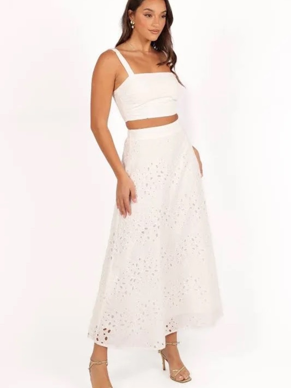 Petal & Pup White Eyelet Crop Top & Skirt Set - Picture 5 of 5
